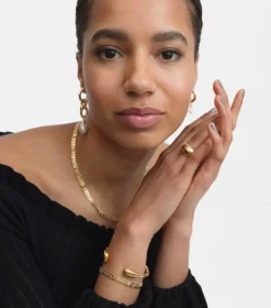 Syster P Bolded Drops Bangle Guld