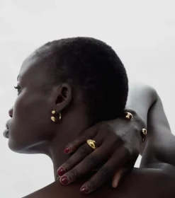 Syster P Bolded Drops Bangle Guld