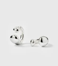 Syster P Bolded Drops Örhängen Silver