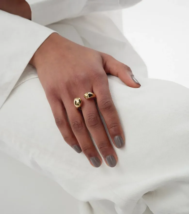 Syster P Bolded Drops Ring Guld