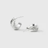 Syster P Bolded Little Sis Chevron Örhängen Silver