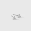 Syster P Celestia Triple Stone Studs Silver