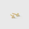 Syster P Celestia Triple Stone Studs Gold