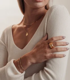 Syster P Code Armband Guld GOOD VIBES