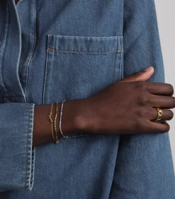 Syster P Code Armband Guld GOOD VIBES