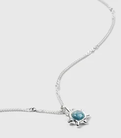 Syster P Florentina Halsband Silver Aquamarine