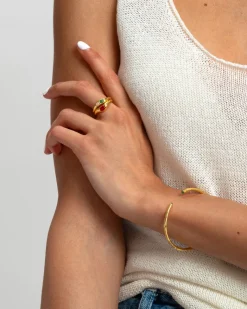 Syster P Floretina Ring Guld Pink Quartz