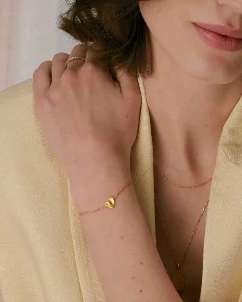 Syster P Friends Heart Armband Guld