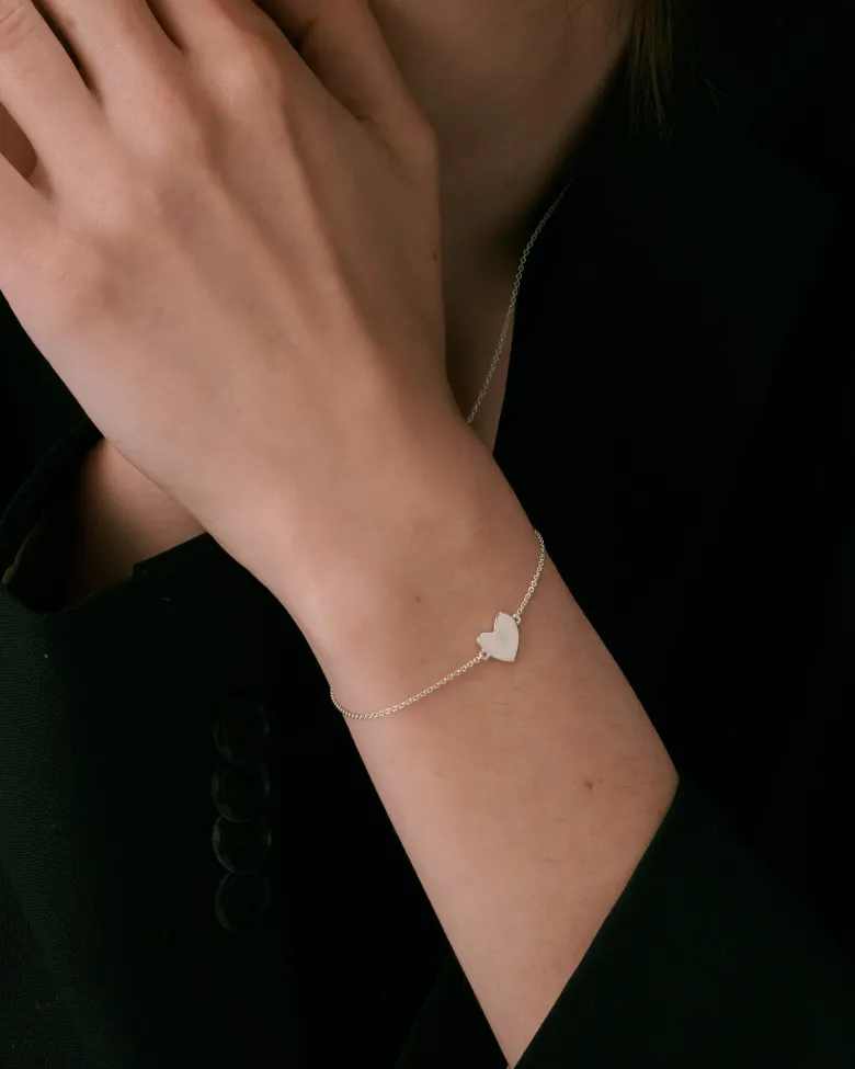 Syster P Friends Heart Armband Silver