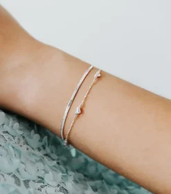 Syster P Herringbone Armband Silver