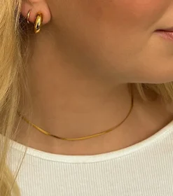 Syster P Herringbone Halsband Guld