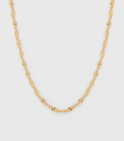 Syster P Herringbone Twisted Halsband Guld