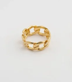 Syster P Links Curb Chain Ring Guld