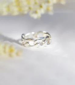 Syster P Links Curb Chain Ring Silver
