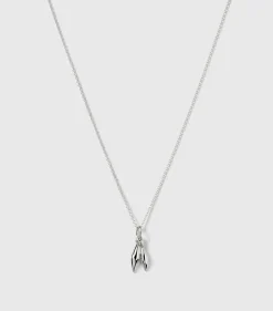 Syster P Melinda Double Petal Halsband Silver