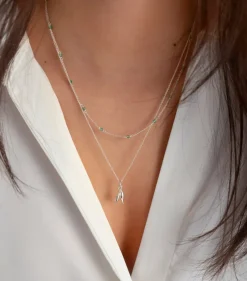 Syster P Melinda Double Petal Halsband Silver