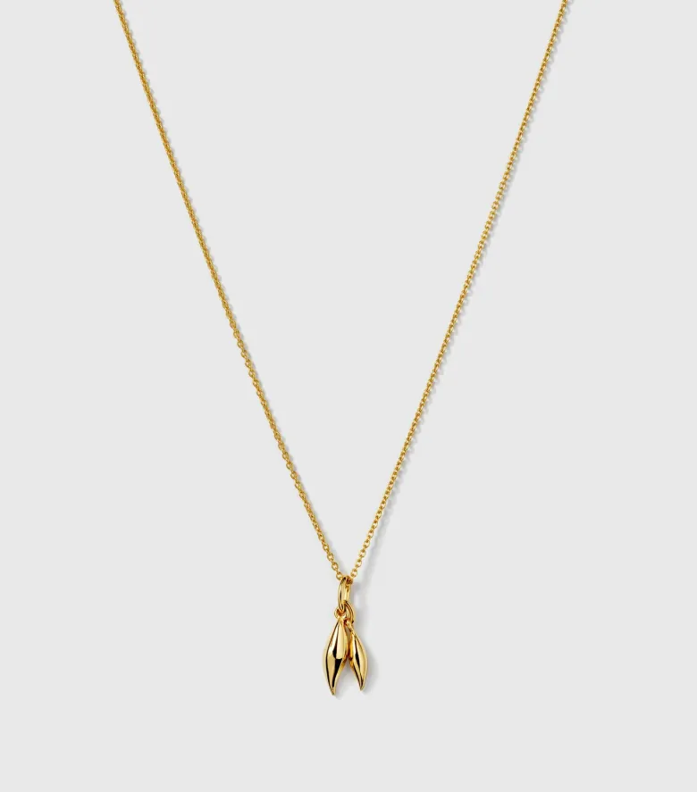 Syster P Melinda Double Petal Halsband Guld