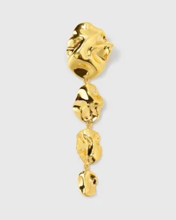 Syster P Moulded Long Single Earring Gold EG1276