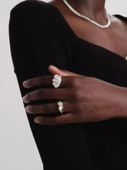 Syster P Moulded Narrow Ring Silver