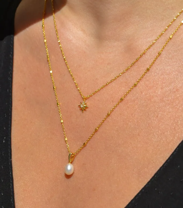 Syster P North Star Kort Halsband Guld