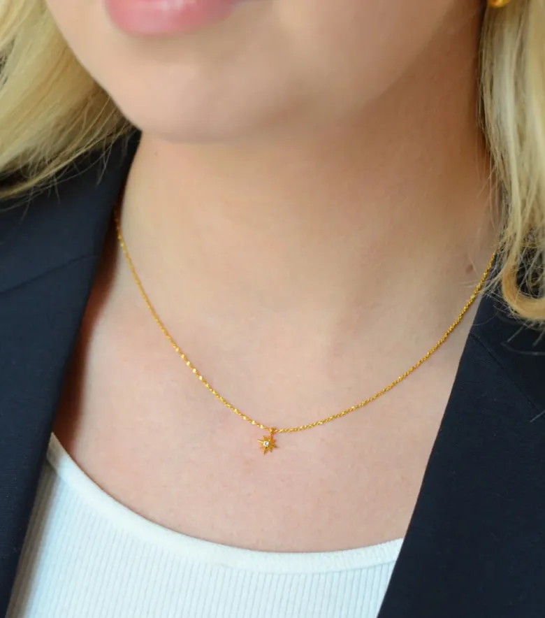 Syster P North Star Kort Halsband Guld