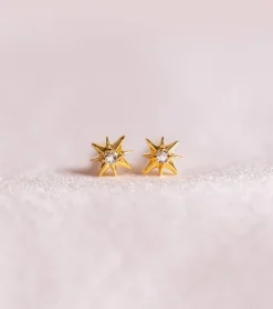 Syster P North Star Stud Örhängen Guld