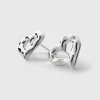 Syster P Puff Heart Örhängen Silver