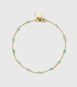 Syster P Santa Monica Armband Guld Green Onyx