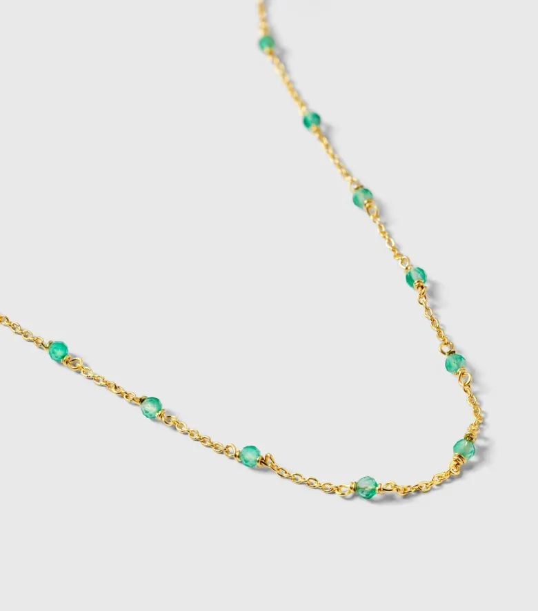 Syster P Santa Monica Armband Guld Green Onyx