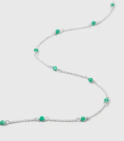 Syster P Santa Monica Halsband Silver Green Onyx