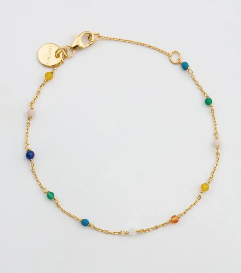 Syster P Santa Monica Multicolor Armband Guld