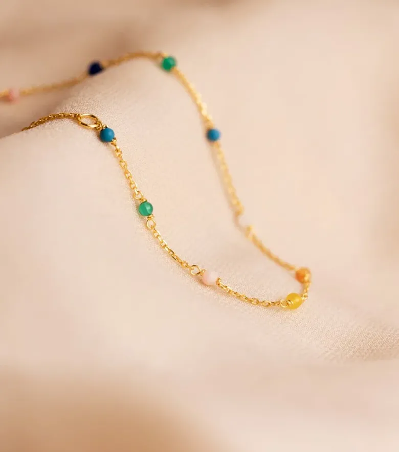 Syster P Santa Monica Multicolor Armband Guld