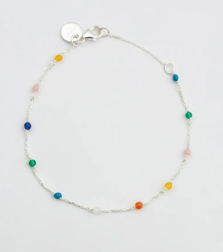 Syster P Santa Monica Multicolor Armband Silver