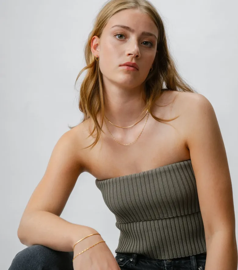 Syster P Sheer Mirror Halsband Guld