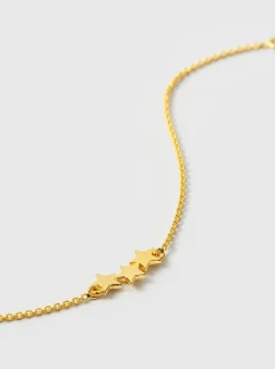 Syster P Snap Triple Star Armband Guld