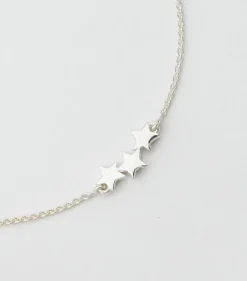 Syster P Snap Triple Star Armband Silver