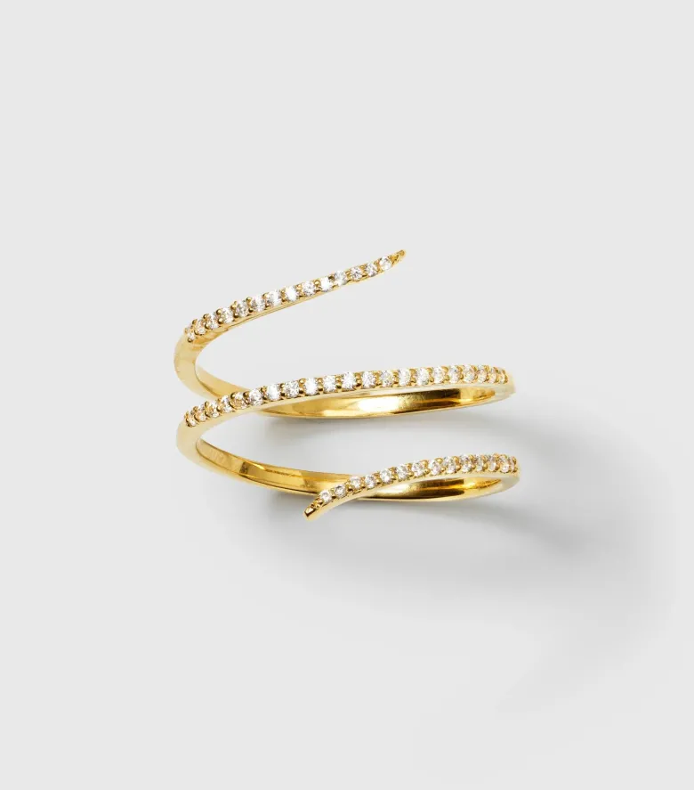 Syster P Sparkle Wrap Ring Guld