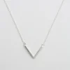 Syster P Strict Plain V Halsband Silver
