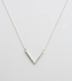 Syster P Strict Plain V Halsband Silver