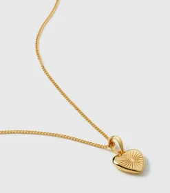 Syster P Sunburst Heart Halsband Guld