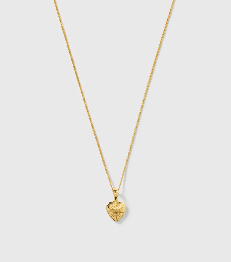 Syster P Sunburst Heart Halsband Guld