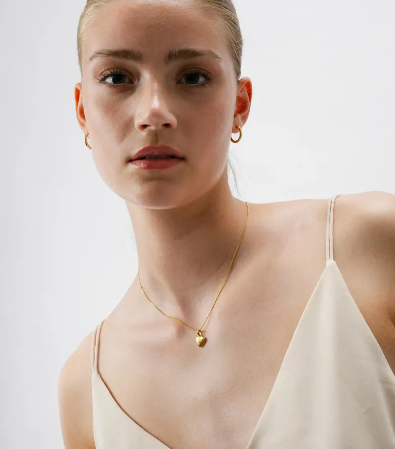 Syster P Sunburst Heart Halsband Guld