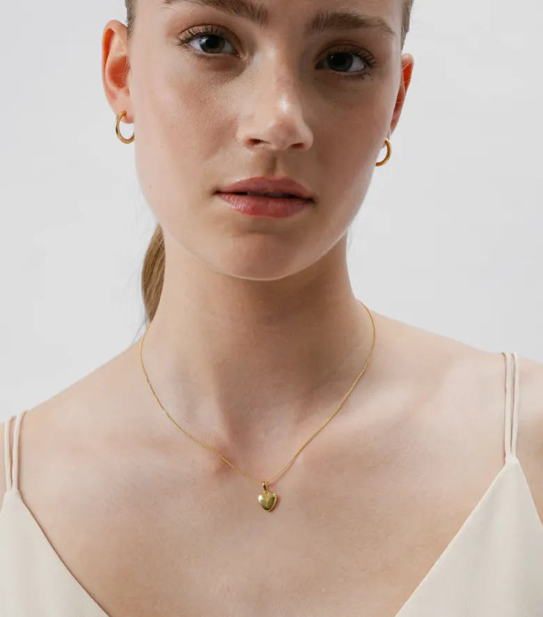 Syster P Sunburst Heart Halsband Guld