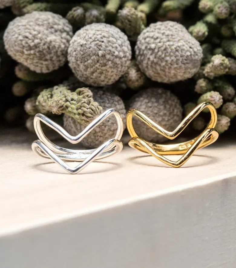 Syster P Tiny Arrow Ring Guld