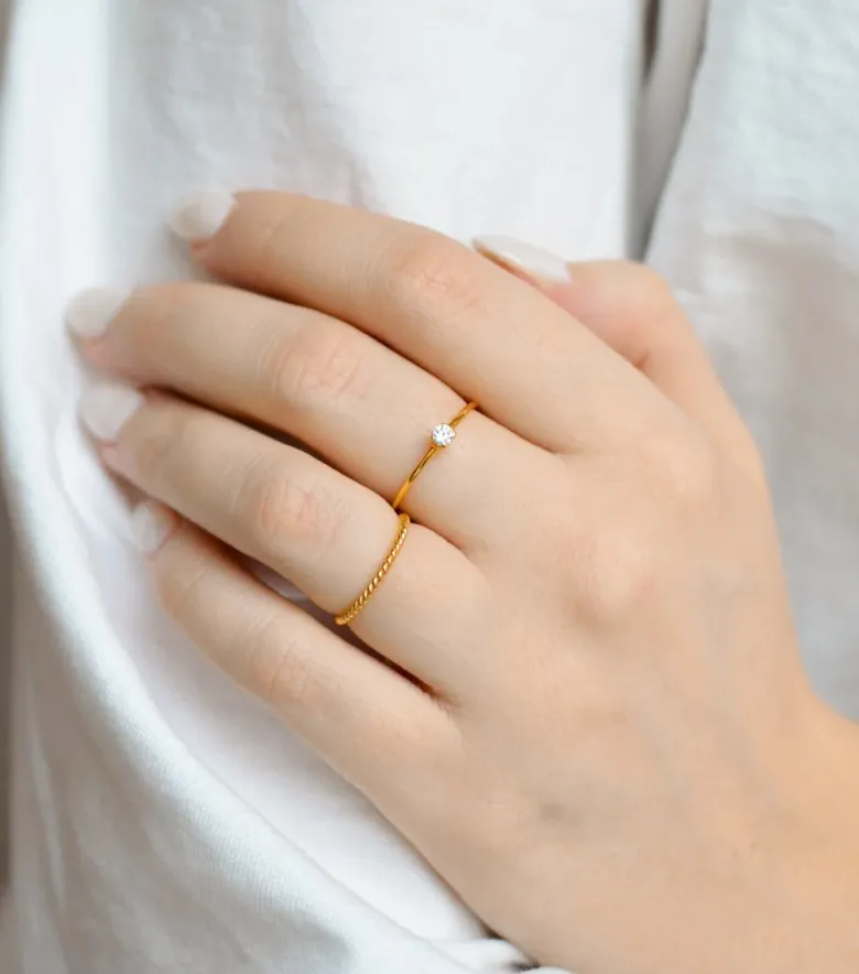Syster P Tiny Princess Ring Guld