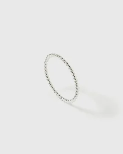 Syster P Tiny Twisted Ring Silver