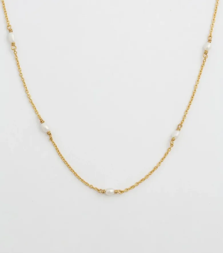 Syster P Treasure Multi Pearl Halsband Guld