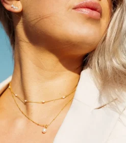 Syster P Treasure Multi Pearl Halsband Guld
