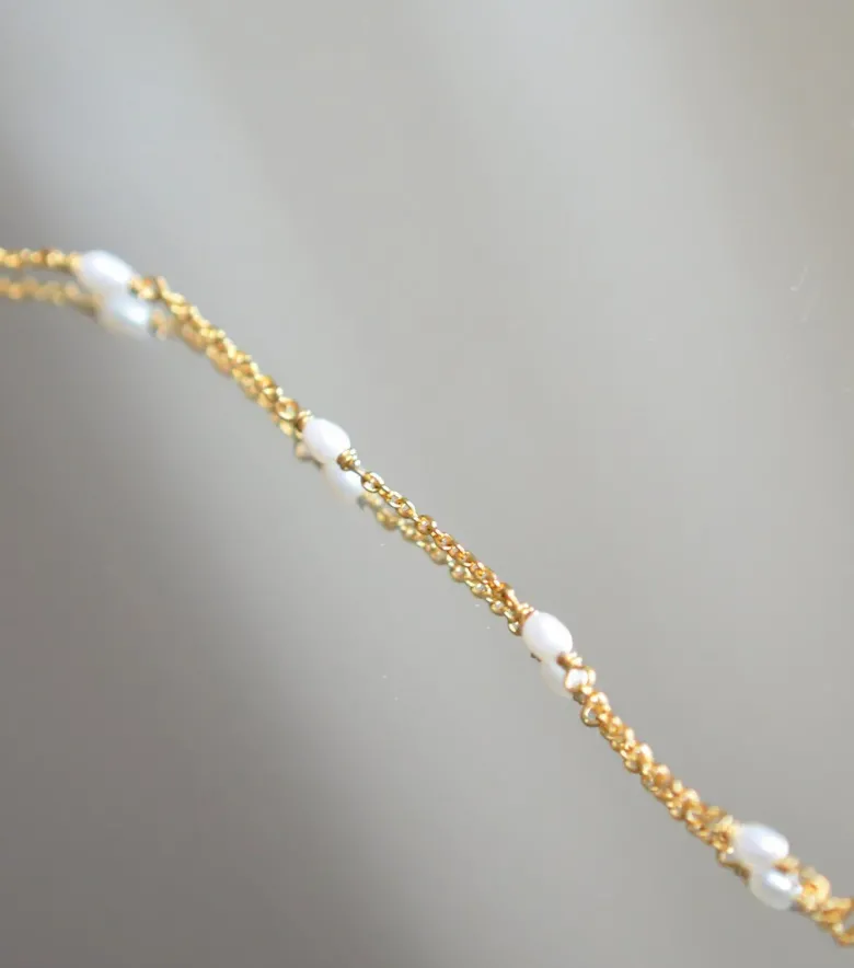 Syster P Treasure Multi Pearl Halsband Guld