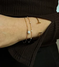 Syster P Treasure Multi Pearl Armband Guld